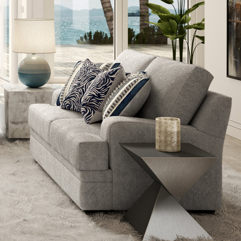 Causeuse Steffane Charles of London, Polyester bleu