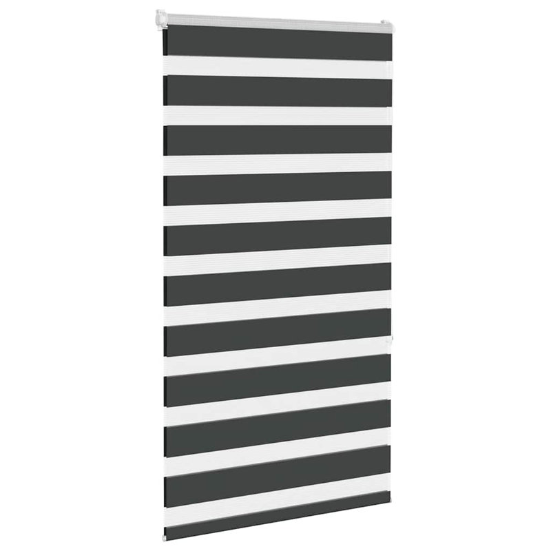 George Oliver Zebra Blind Polyester, Black, 70cmW x 150cmL