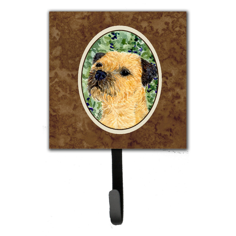 Porte-laisse et crochet mural border terrier