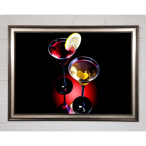 Cocktailes Reception Frame Brayden Studio Two Cocktails - Single Picture Frame Print | Wayfair.co.uk