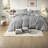 -piece Bedding Set With Jacquard Design, Gray Polyester, Modern Style For Home