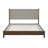 Larkston Mid-Century Modern Rubber Wood Platform Bed With Faux Leather Headboard-114765980-114765981