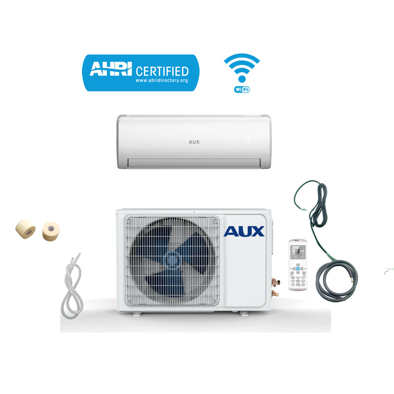 AUX 36000 BTU Wi-Fi Connected Ductless Mini Split Air Conditioner for 1500 Square Feet with Heater and Remote Included