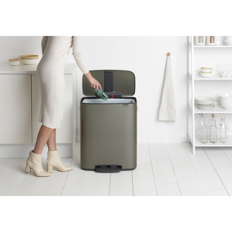 Brabantia Bo 60 Litre Pedal Bin, Platinum