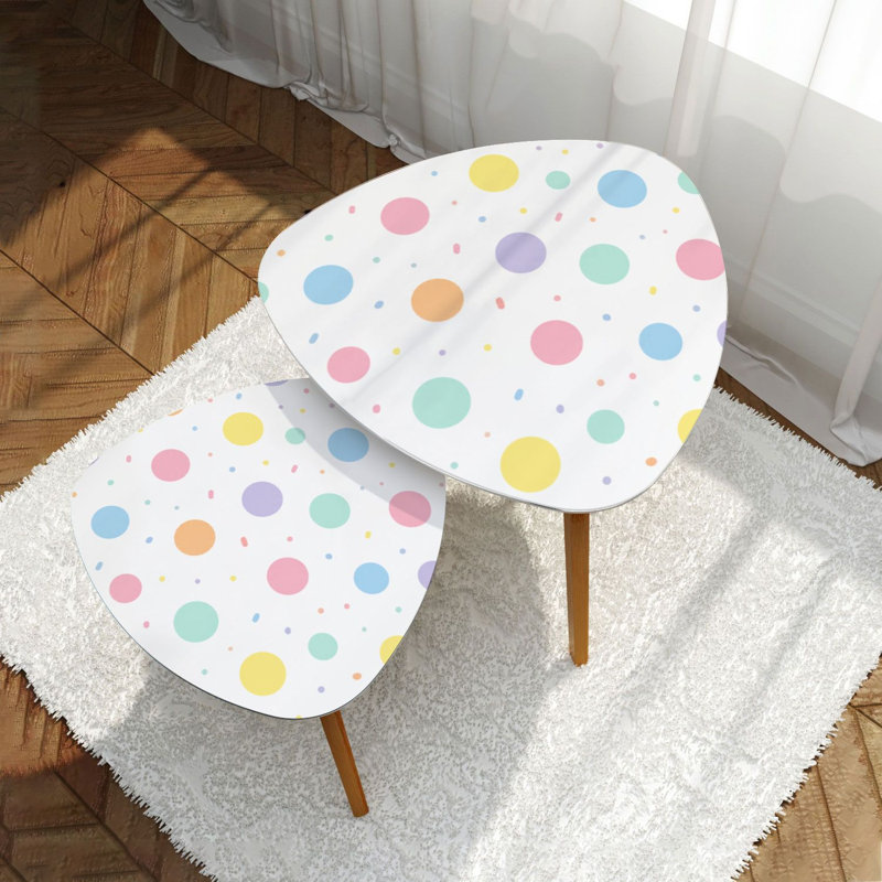 Ensemble de 2 tables basses gigognes Triangle