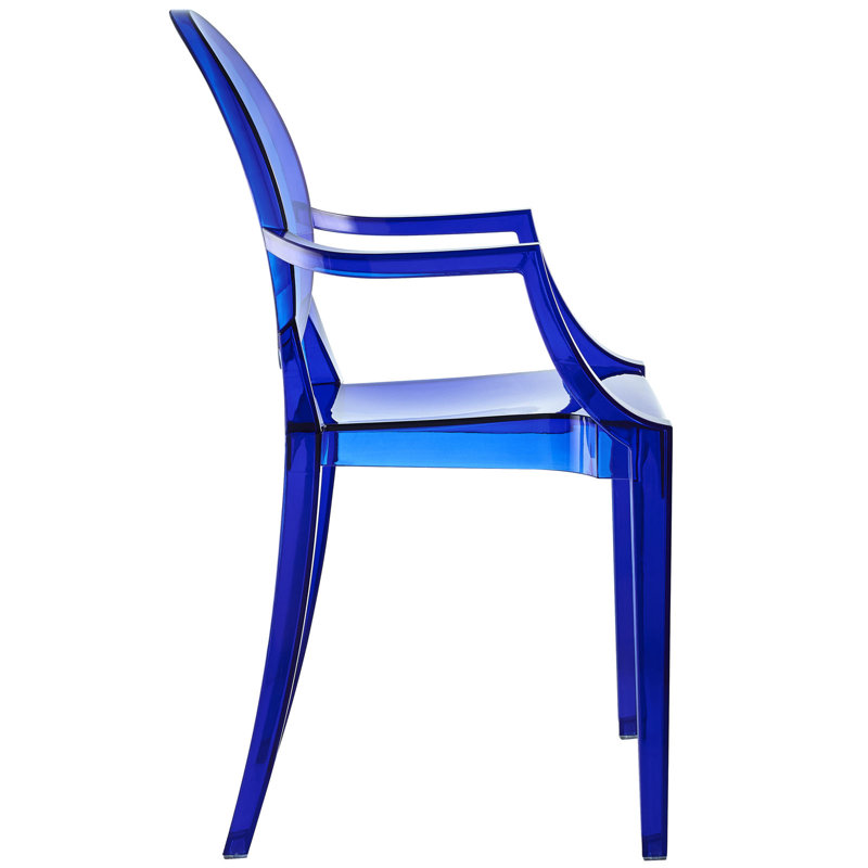 Aqua Breeze Transparent Plastic Arm Chair