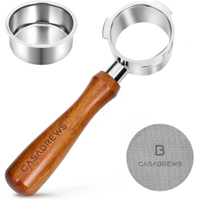 CASABREWS 51mm Portafilter - Bottomless Stainless Steel comes in with filter cup & net