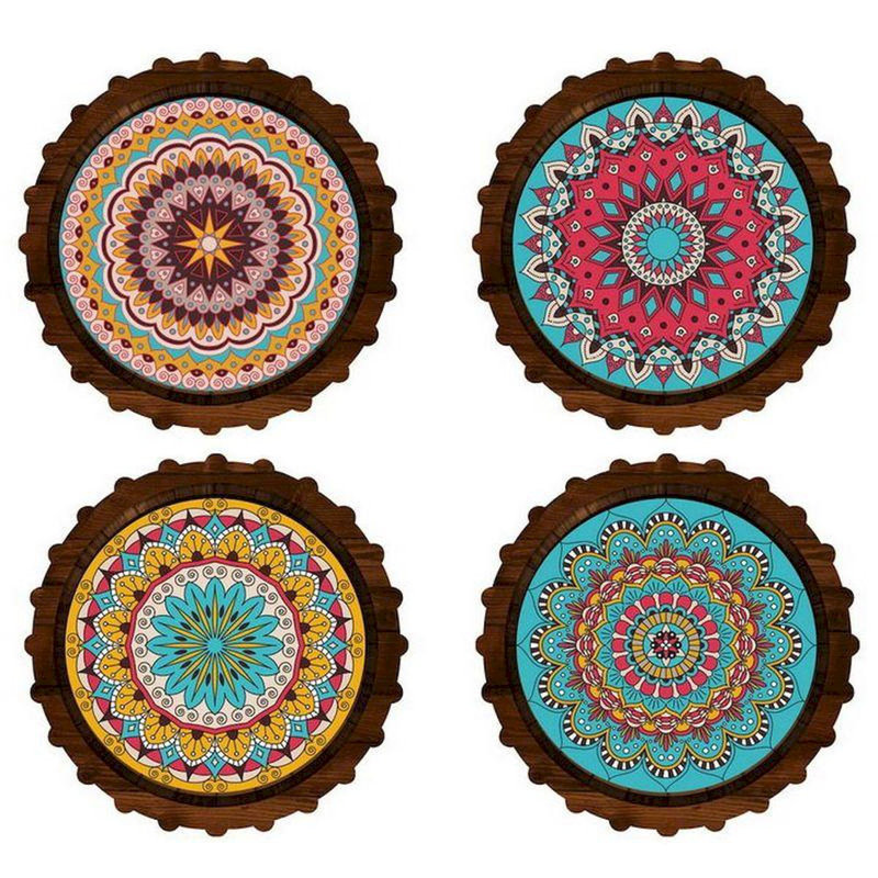 Ensemble de 4 sous-verres Mandala