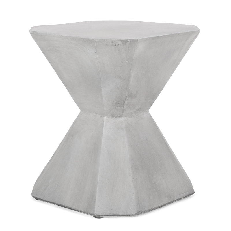 Table d'appoint en béton léger, de style minimaliste et polyvalent, sans assemblage, support d'extérieur moderne, élégant, fonctionnel,