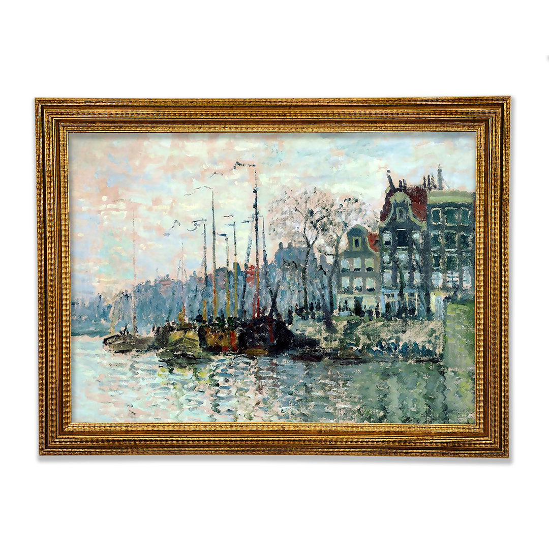 Blick auf die Kromme Waal in Amsterdam von Monet - Einzelne Bilderrahmen Kunstdrucke