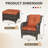 Netta 4-Piece Rattan Outdoor Seating Group with Cushions-1955083461