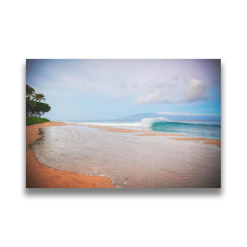 Ka? Anapali Sunrise Wave par Kelly Wade. Impression sur papier - Montée et encadrée avec de l'acrylique transparent
