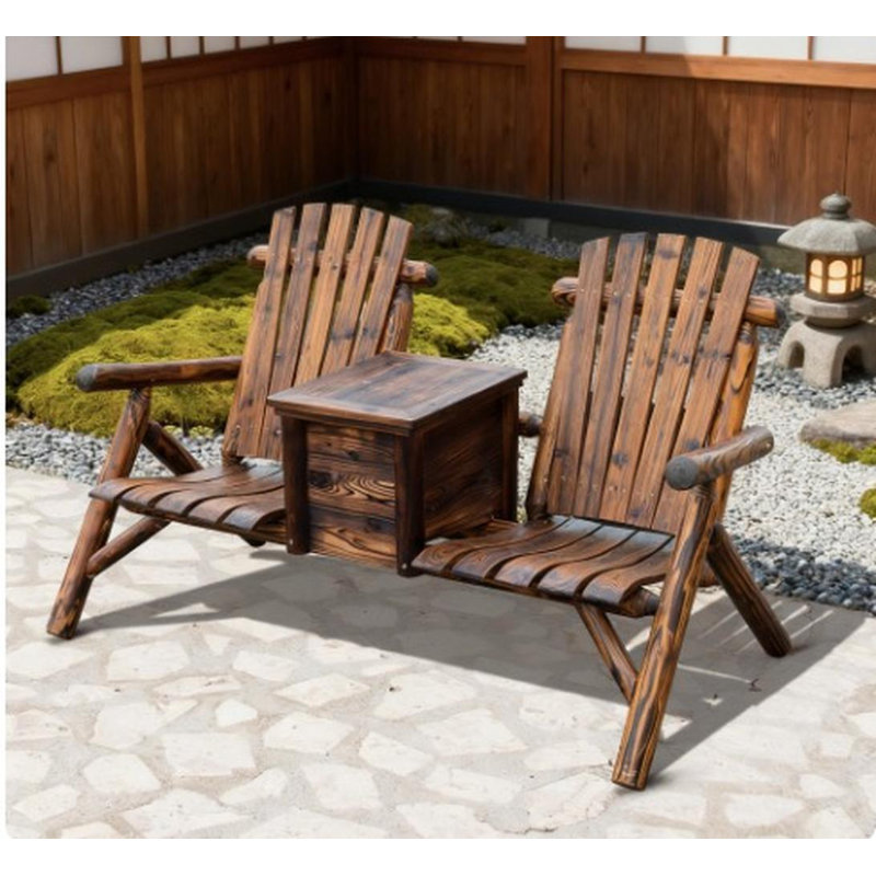 Double Adirondack Chair (Rustic Brown)