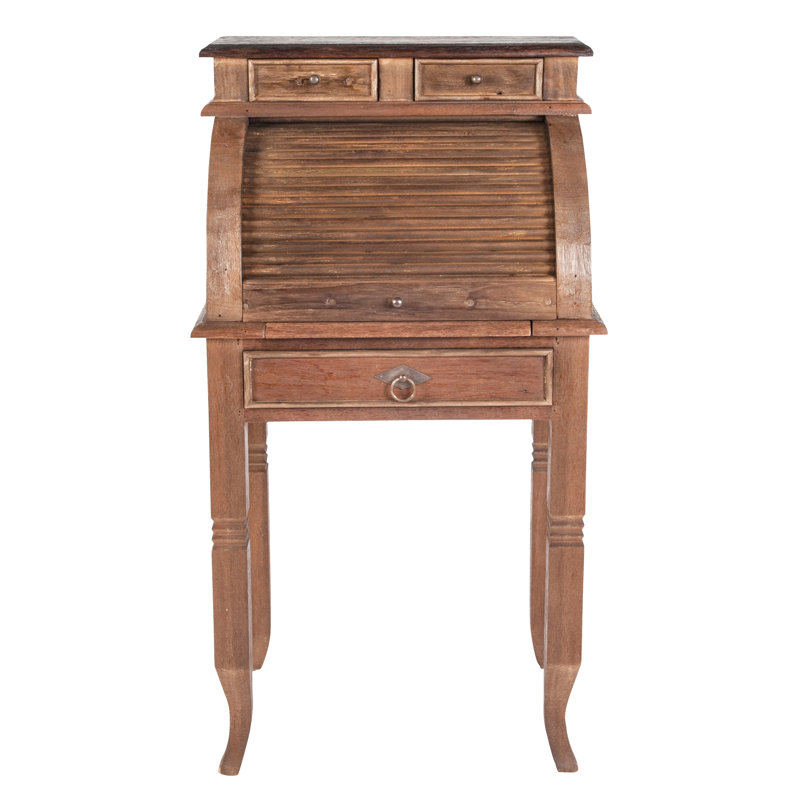 Lafrance Solid Wood Secretary Desk, Brown