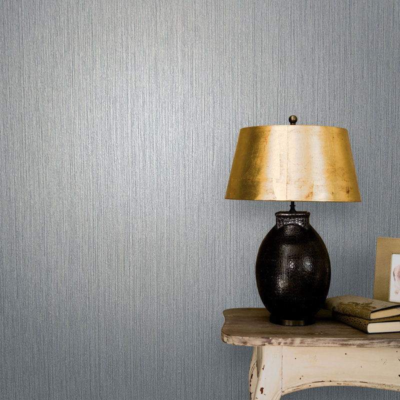 Delaia 10.05m x 53cm Textured Matte Wallpaper Roll, Light Grey