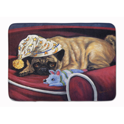 Tapis pour salle de bain Pug Goodnight