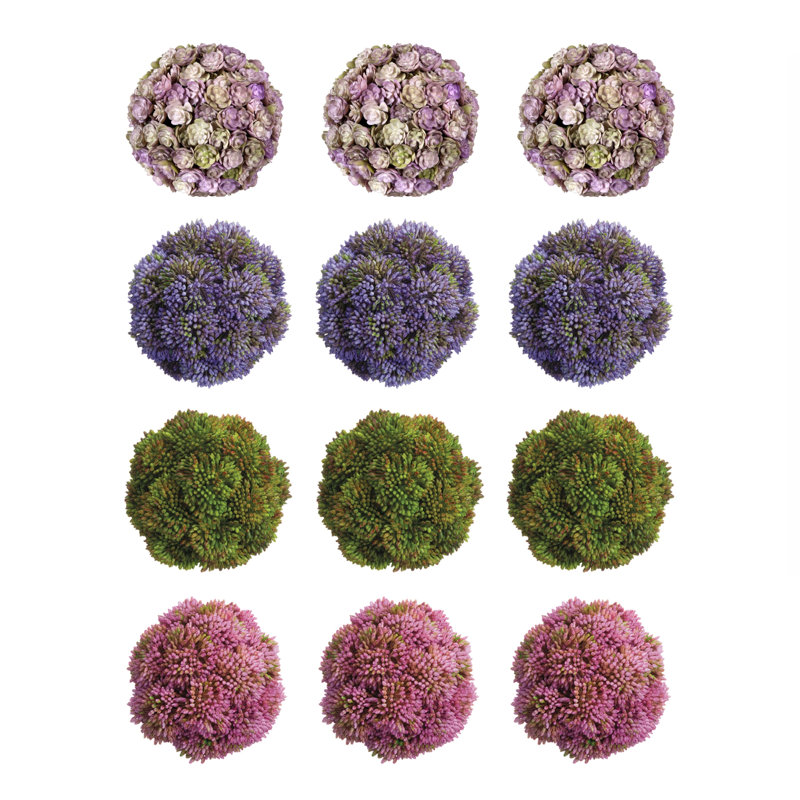 Decorative Sedum, Green/Pink/Purple/Purple/White
