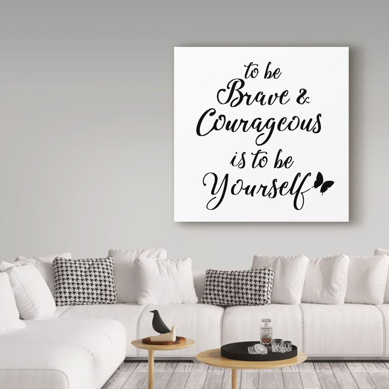 « be be stencil quote », art sur toile, H 18 po x l 18 po x P 2 po