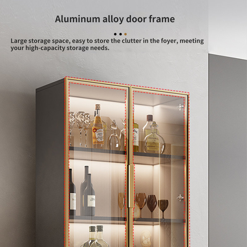 Norik, (3 tablettes) H 70,87 po x l 27,56 po x P 15,75 po, Or / gris