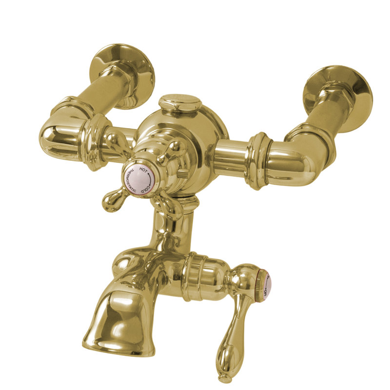 Robinet de baignoire mural thermostatique Strom Living, Laiton ultra enduit