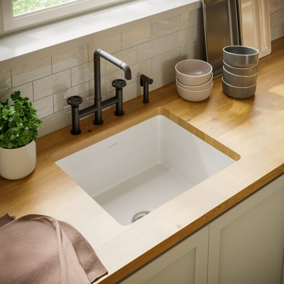 Rochelle 24 X 18 Ceramic Single Basin, Drop-In/Undermount Kitchen Sink
