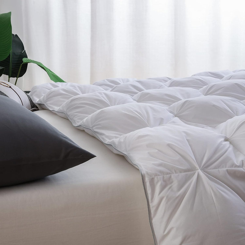  Housse et couette 100% coton, Housse de couette pour très grand lit, Blanc