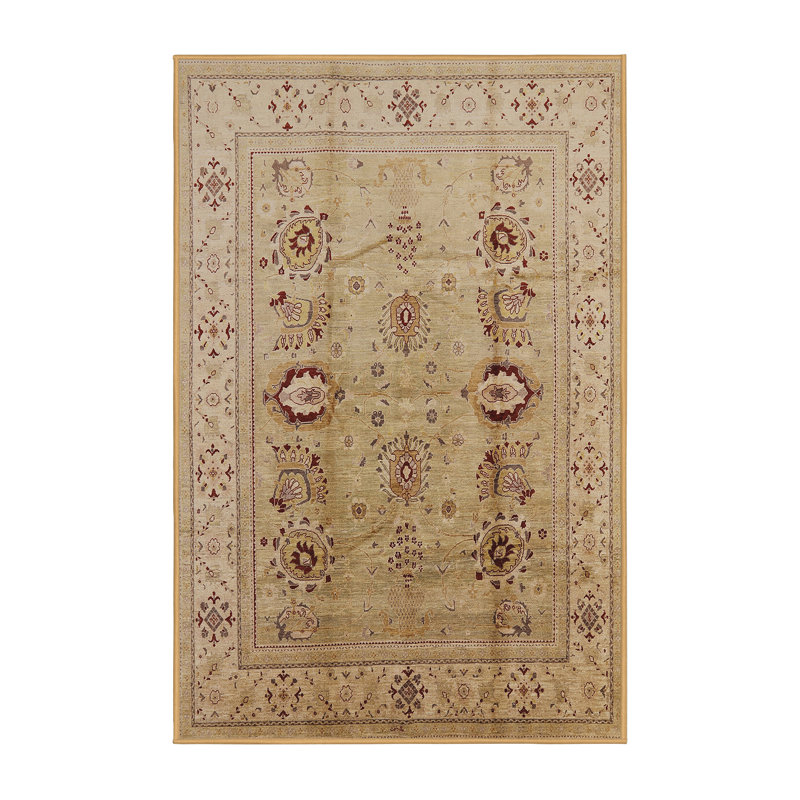 Tapis oriental beige / ivoire Salmund, Rectangle 7 pi x 10 pi