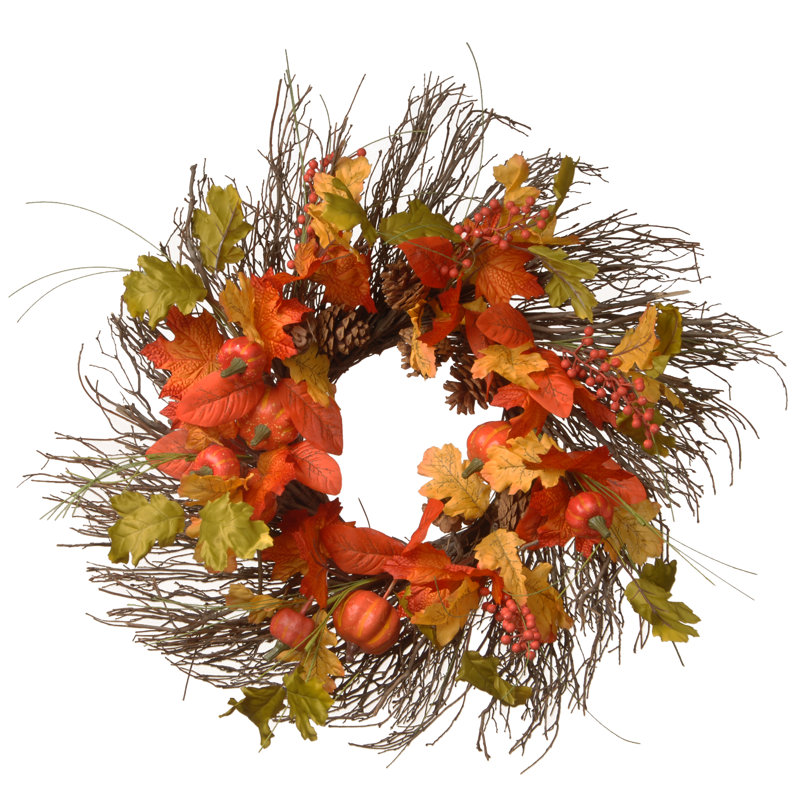 Couronne de feuilles d'érable de 66 cm