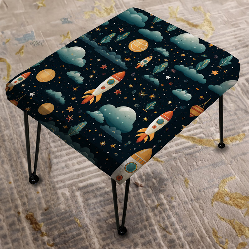 Space Rocket For Children Bed - Repose-pieds rectangulaire pour chambre d'enfant