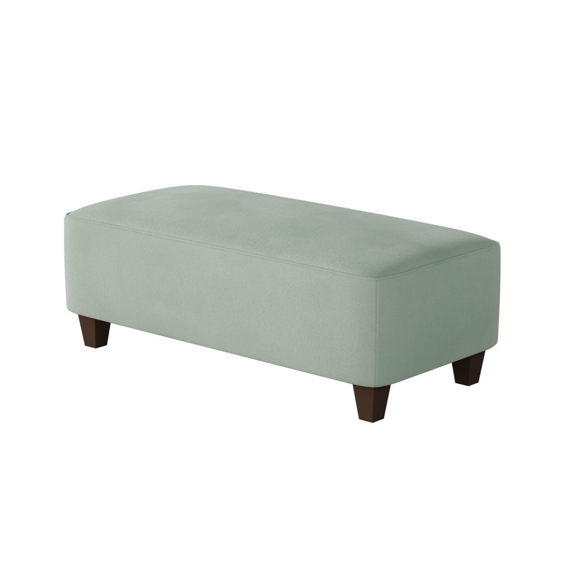 Nicolle Darla Ocean Cocktail Ottoman, Bella Eucalyptus Polyester