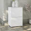Dallas Modern 2-Drawer Nightstand/Small Desk - Versatile Storage - W17.8" - White