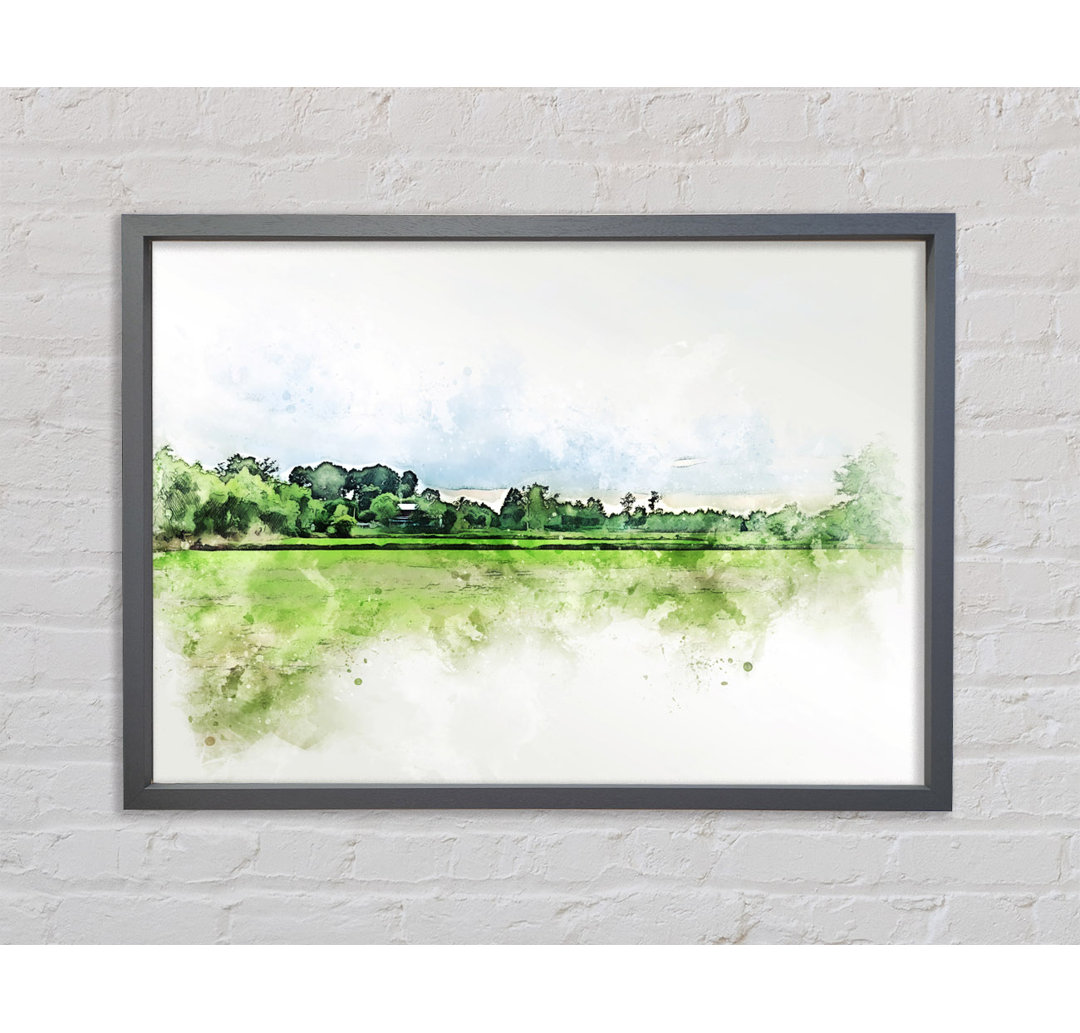 The Green Countryside - Einzelner Bilderrahmen Kunstdrucke auf Leinwand