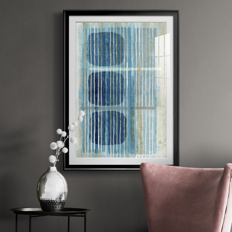 Bleu bleu horizon II - reproduction de cadre photo, Noir, H 24,5 po x l 18,5 po x P 1 po