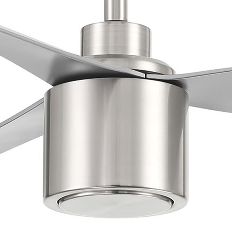 Ventilateur de plafond 3 pales 52 pouces avec télécommande RAVian (sans lumière), Nickel brossé