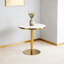 Table à piédestal moderne de 31,5 pouces de style Mid-Century, table de salle à manger multifonctionnelle pour 4 à 6 personnes et grande table basse, plateau en MDF blanc pour le salon, la cuisine et le bureau-133525927-133525929