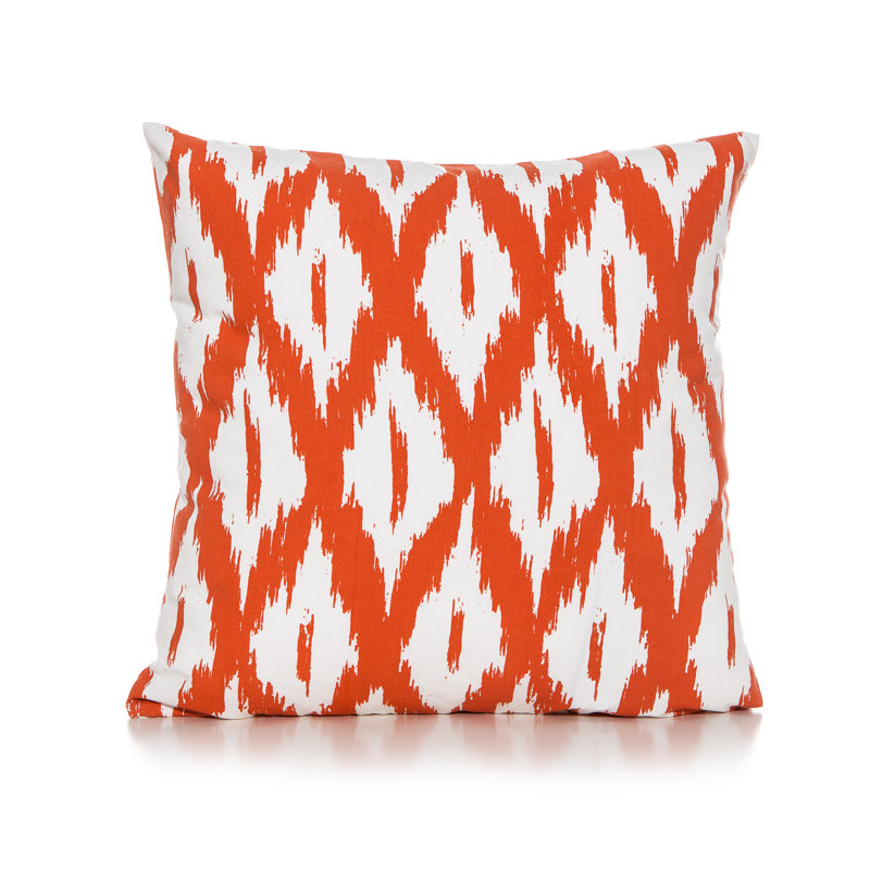 Coussin décoratif Ikat, Orange