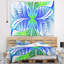 Tapisserie de texture en verre fractal bleu vert abstrait-28498002