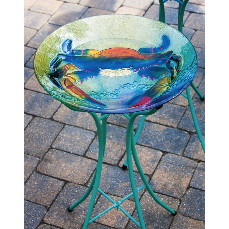 Glass Birdbath