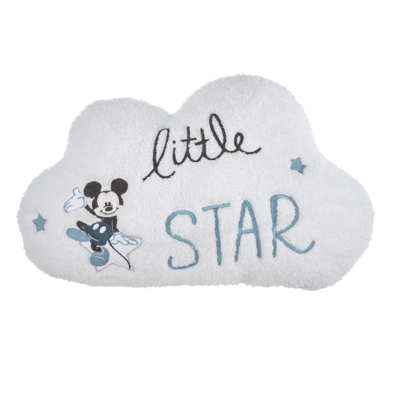 Coussin décoratif en forme de nuage brodé Sherpa NoJo Disney Mouse