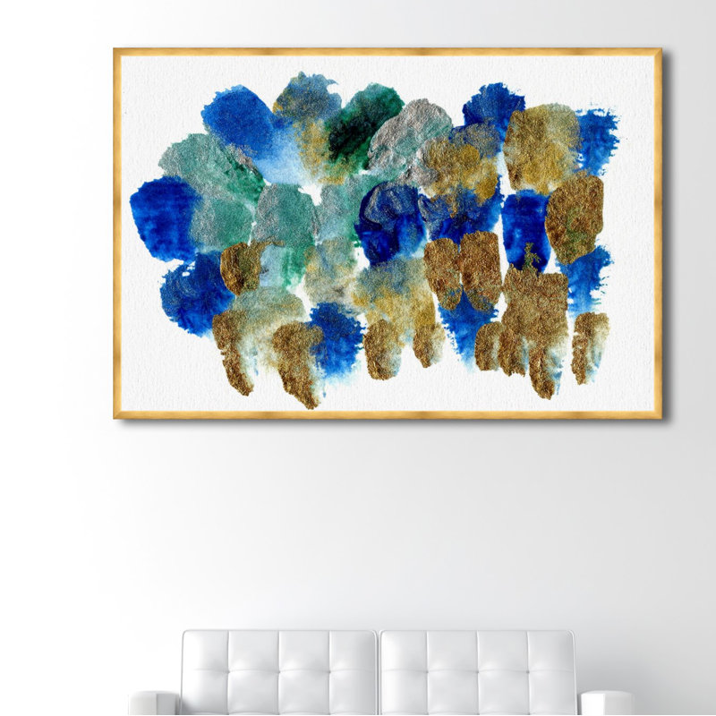 « westlake abstract », impression sur image, H 12 po x l 17 po x P 0,5 po, Cadre doré