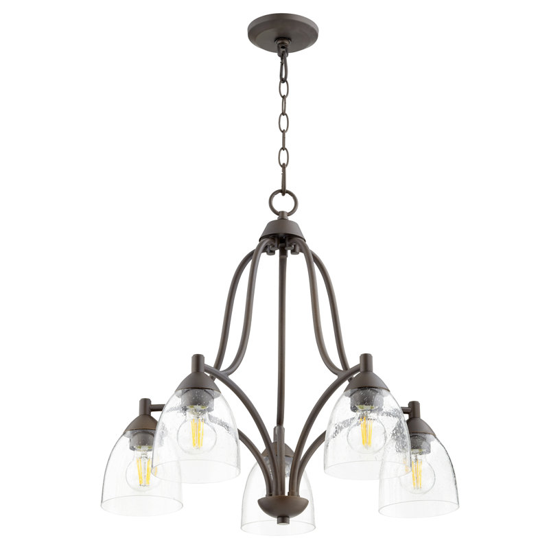 Lustre classique/traditionnel ombré 5 lumières Brophy, Bronze huilé
