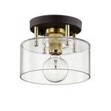 1 - Light Simple Drum Semi Flush Mount