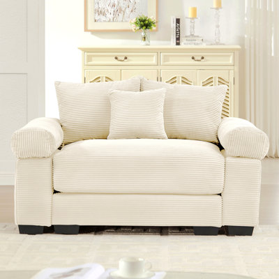 54.3" Oversized Cloud Modular Sectional Couch,Extra-Thick Armrests Good Resilience Cushions Ergonomic Design Premium Soft Corduroy Fabric,Easy Assembly For Living Rooms Study