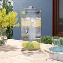Gibson Home Chiara 2 Gallon Mason Cold Drink Dispenser with Yellow Metal  Base - Glass Material - Includes Stand and Plastic Spigot in the Beverage  Dispensers department at