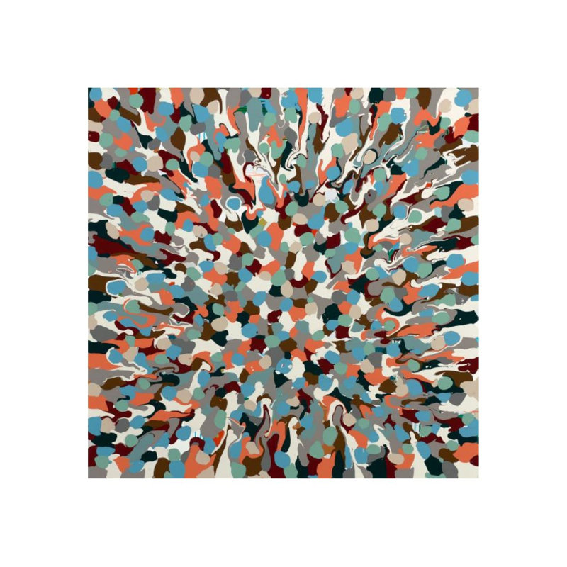 «Colorful Swirl» par Samuel Kane, impression d'art graphique sans cadre, Plexi, H 24 po x l 24 po
