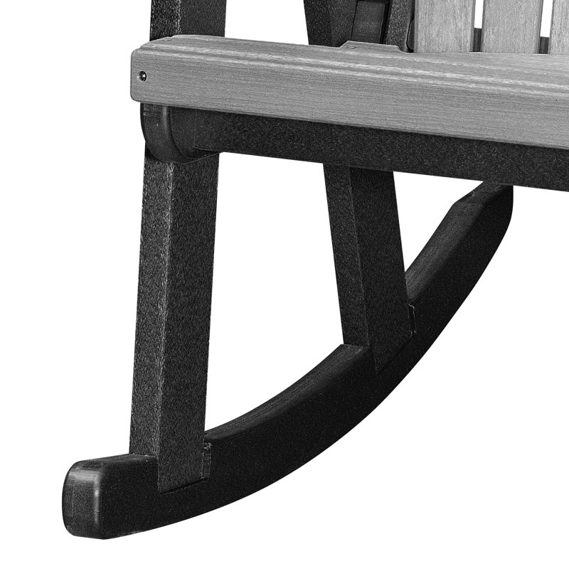 Beraud Outdoor Adirondack Chair, Light Gray/Black