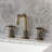 Kingston Brass Levante Two-Handle 3-Hole Deck Mount Widespread Bathroom Faucet With Push Pop-Up Drain-105627310