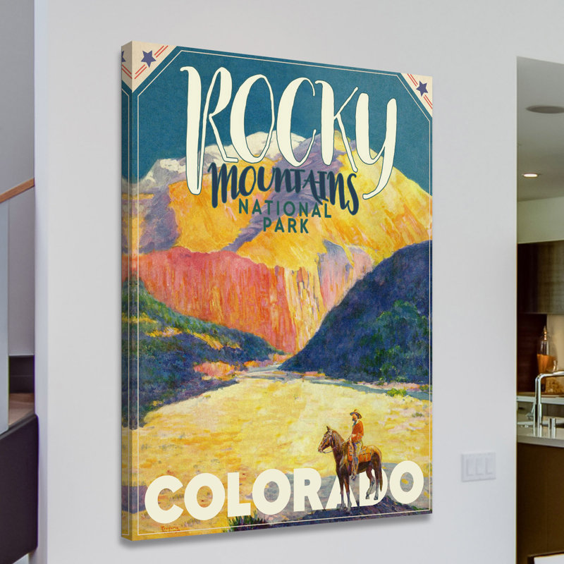 « travel colorado », reproduction d’art sur toile tendue, 39" H x 30" W x 1.5" D