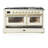 Majestic III Series 60 Inch Dual Fuel Range with 7 Sealed Burners, Griddle, in Antique White (Liquid Propane, Brass Trim)-124828811-124828804-124828801