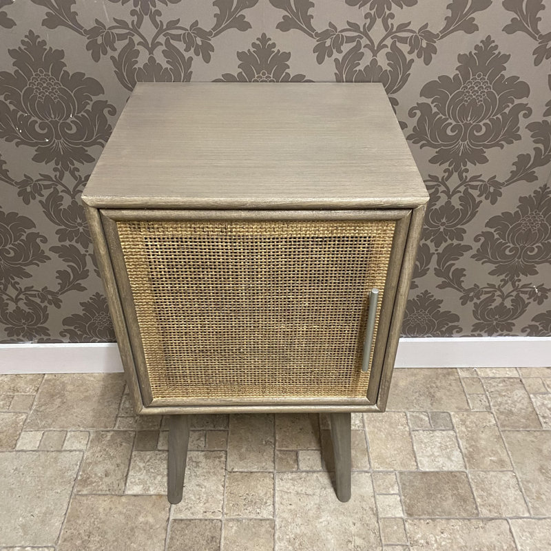 40cm W Solid + Manufactured Wood Bedside Table